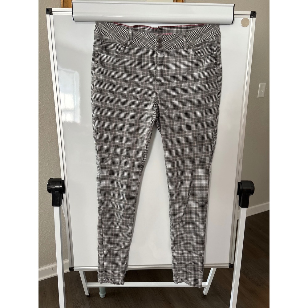 Sabrina Lauren size 14w skinny‎ pants gray plaid